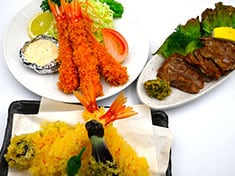 海老フライ / 牛タン焼き / 天ぷら盛合せ